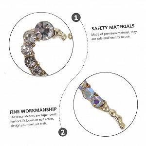 Стразы для ногтей Сердце 12 шт. synthetic.ua - Фото 1