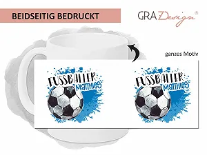 Детская Кружка GRAZDesign Футбольный Мяч Чёрный 330 мл synthetic.ua - Фото 1