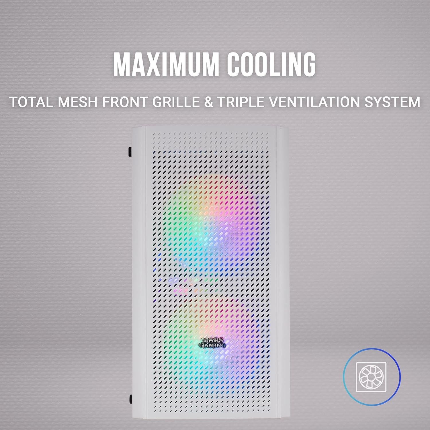 Ігровий корпус для ПК MARSGAMING Mini Tower Micro ATX Mars Gaming MC300 RGB з панеллю та вітринним корпусом A9 Білий, фото №4 Ігровий корпус для ПК MARSGAMING Mini Tower Micro ATX Mars Gaming MC300 RGB з панеллю та вітринним корпусом A9 Білий, фото №4