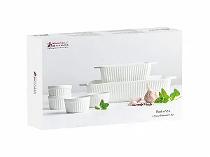 Набір форм для запікання Maxwell & Williams Radiance Series IK0134 6 предметів порцеляновий білий synthetic.ua - Фото 1