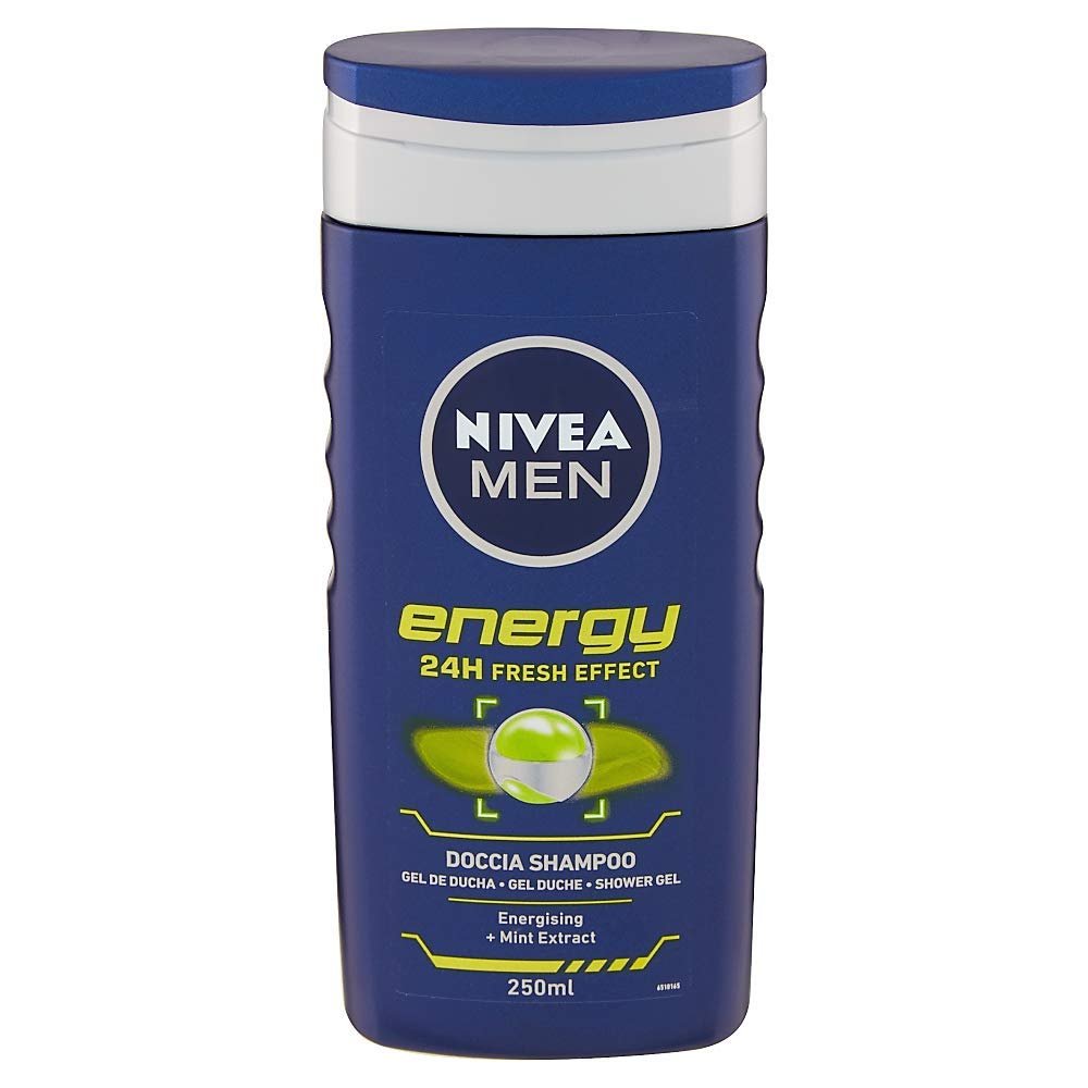 Шампунь-гель для душу NIVEA MEN Energy з екстрактом м'яти 6 x 250 мл (4 упаковки), фото №3