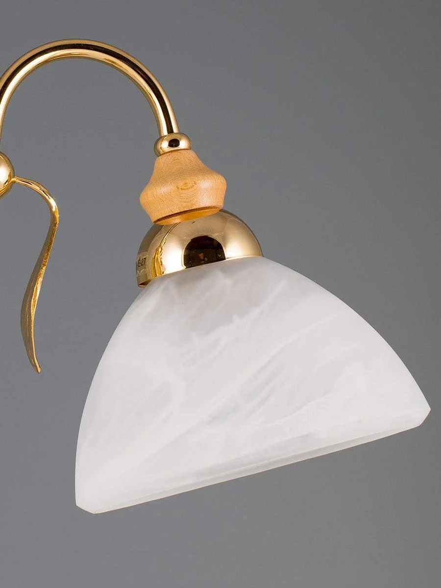 Настільна лампа 405048 Gold-Plated Large Beech Wood Classic 2xE27 Золота, фото №6