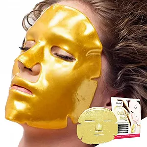 Маска для лица Infinitive Beauty Crystal 24K Gold Powder Gel Collagen Anti Ageing Aging, увлажняющая, гидратирующая, подтягивающая, отбеливающая, удаляет пятна и черные точки - Фото 1