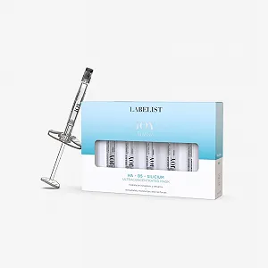 Маска для лица Labelist с 1,8% чистой гиалуроновой кислотой, интенсивное увлажнение, заполняет морщины и подтягивает | Формат в шприце | 4 x 1 мл - Фото 1