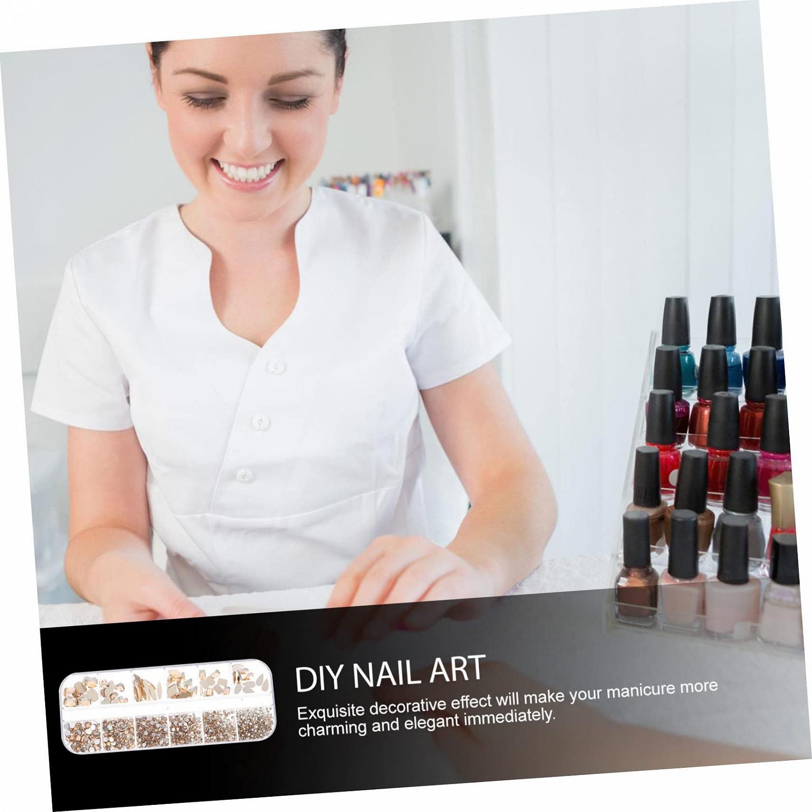 Стрази FRCOLOR Шампань прикраси для манікюру, для творчого дизайну нігтів, фото №8