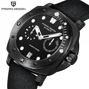 Механические часы Pagani Design Мужские часы с автоматическим заводом, водонепроницаемые часы 200 м из сапфирового стекла, спортивные мужские часы с нейлоновым ремешком synthetic.ua - Фото 1