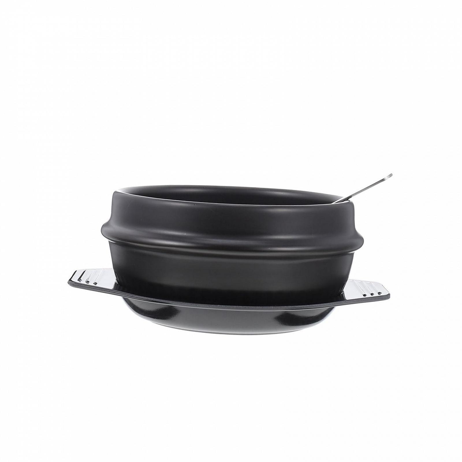 Керамический горшок NOLITOY с подносом и ложкой для супа и тушения универсальный, фото №1