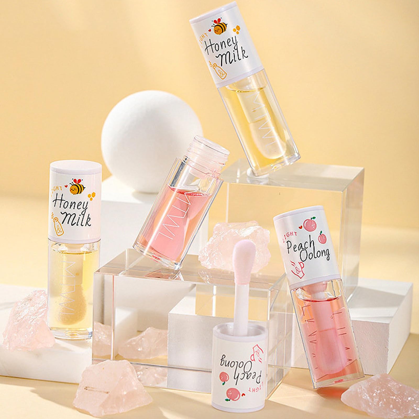 Блеск для губ Crystal Jelly Moisturising Lip Oil Set Прозрачный Глянцевый Увлажняющий, Набор из 2 штук, фото №7 Блеск для губ Crystal Jelly Moisturising Lip Oil Set Прозрачный Глянцевый Увлажняющий, Набор из 2 штук, фото №7