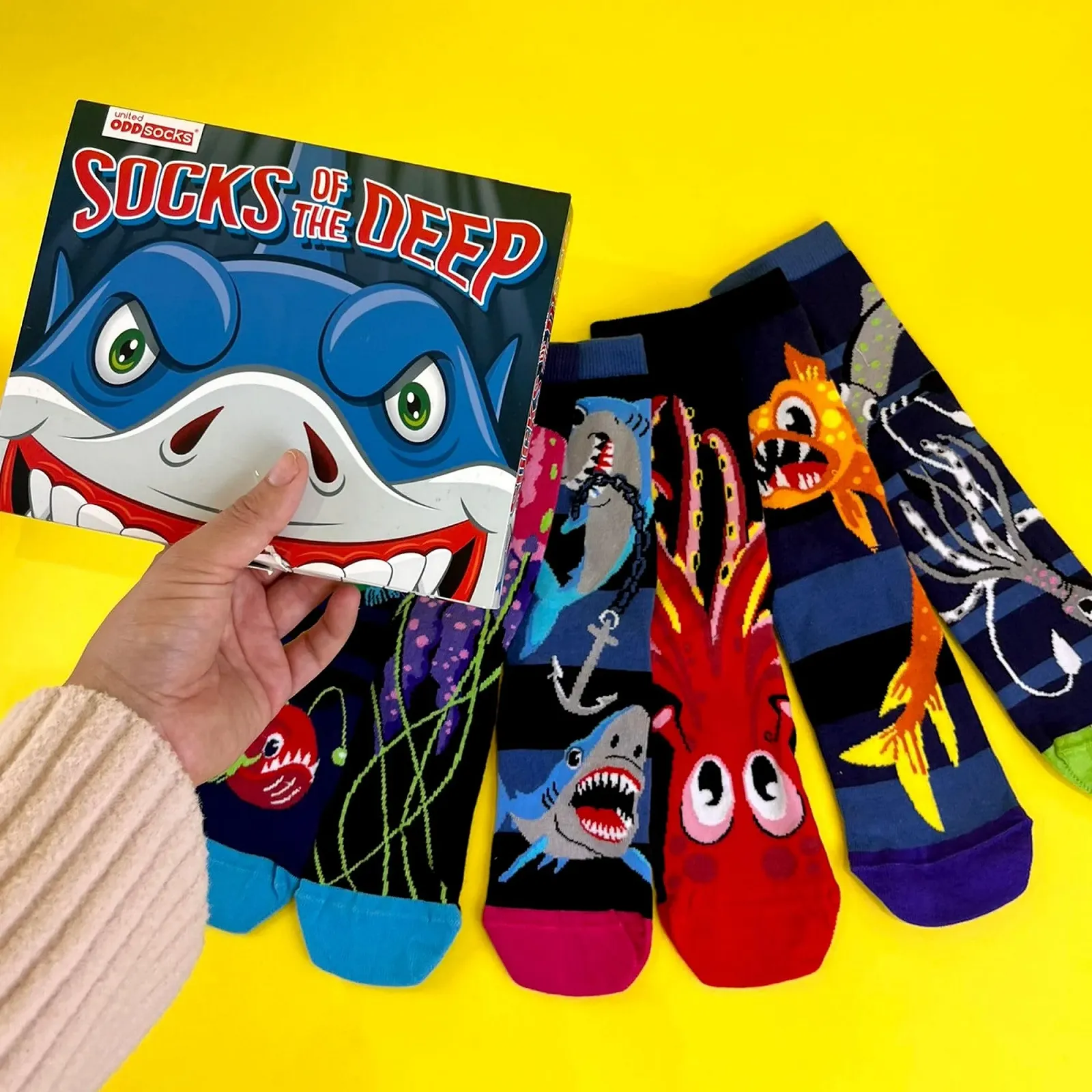 Носки Oddsocks Socks of the Deep Shark Deep Sea Размер 30-38, Набор 6 пар, Разноцветные, L, фото №4 Носки Oddsocks Socks of the Deep Shark Deep Sea Размер 30-38, Набор 6 пар, Разноцветные, L, фото №4