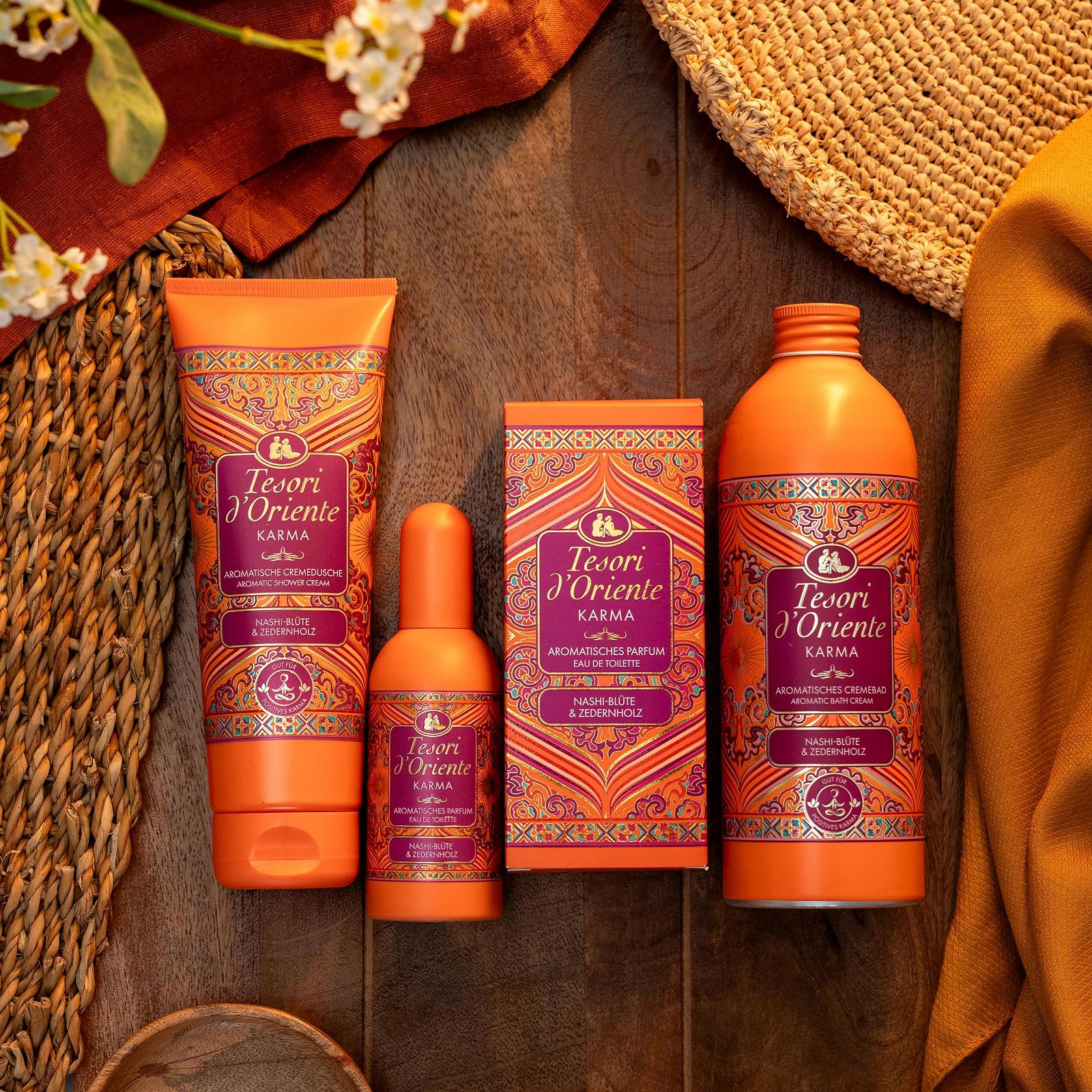 Крем-гель для душа Tesori d'Oriente Karma Ароматический с цветом наши и кедром 250 мл, фото №5