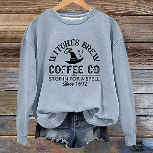 Женский свитшот Generisch Хэллоуин круглый вырез длинный рукав графика принт 2025 synthetic.ua - Фото 1