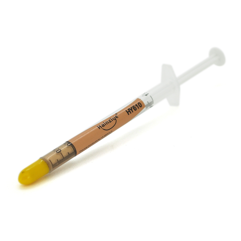 Паста термопровідна HY-610 0.5g, шприц Gold 3,05W / m-K 0.073  C-in² W 30 280 В'язкість 1K cPs OEM Q50, фото №1