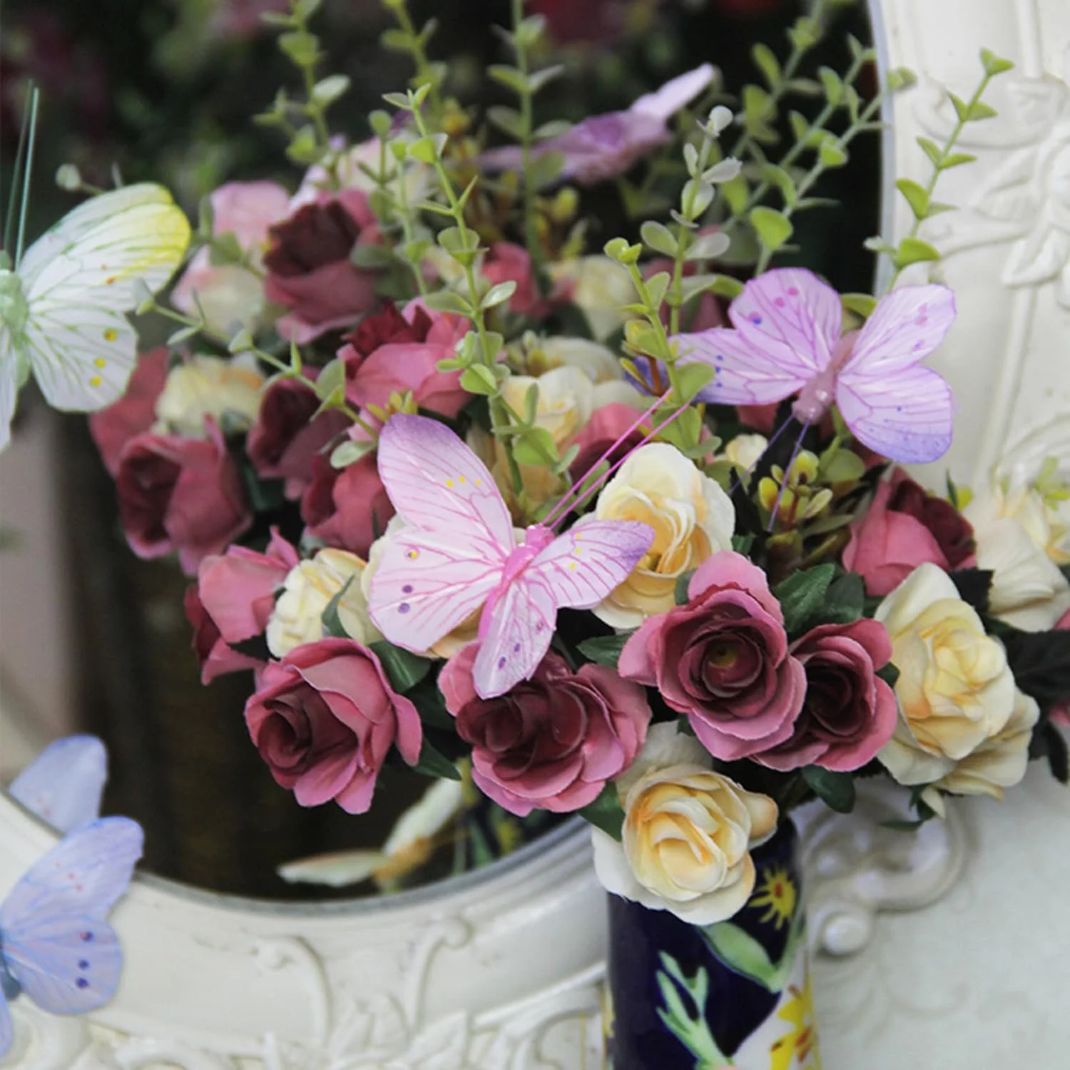 Наклейки для стін Feather Butterfly 3D Набір 6 шт. Кольорові, фото №4 Наклейки для стін Feather Butterfly 3D Набір 6 шт. Кольорові, фото №4