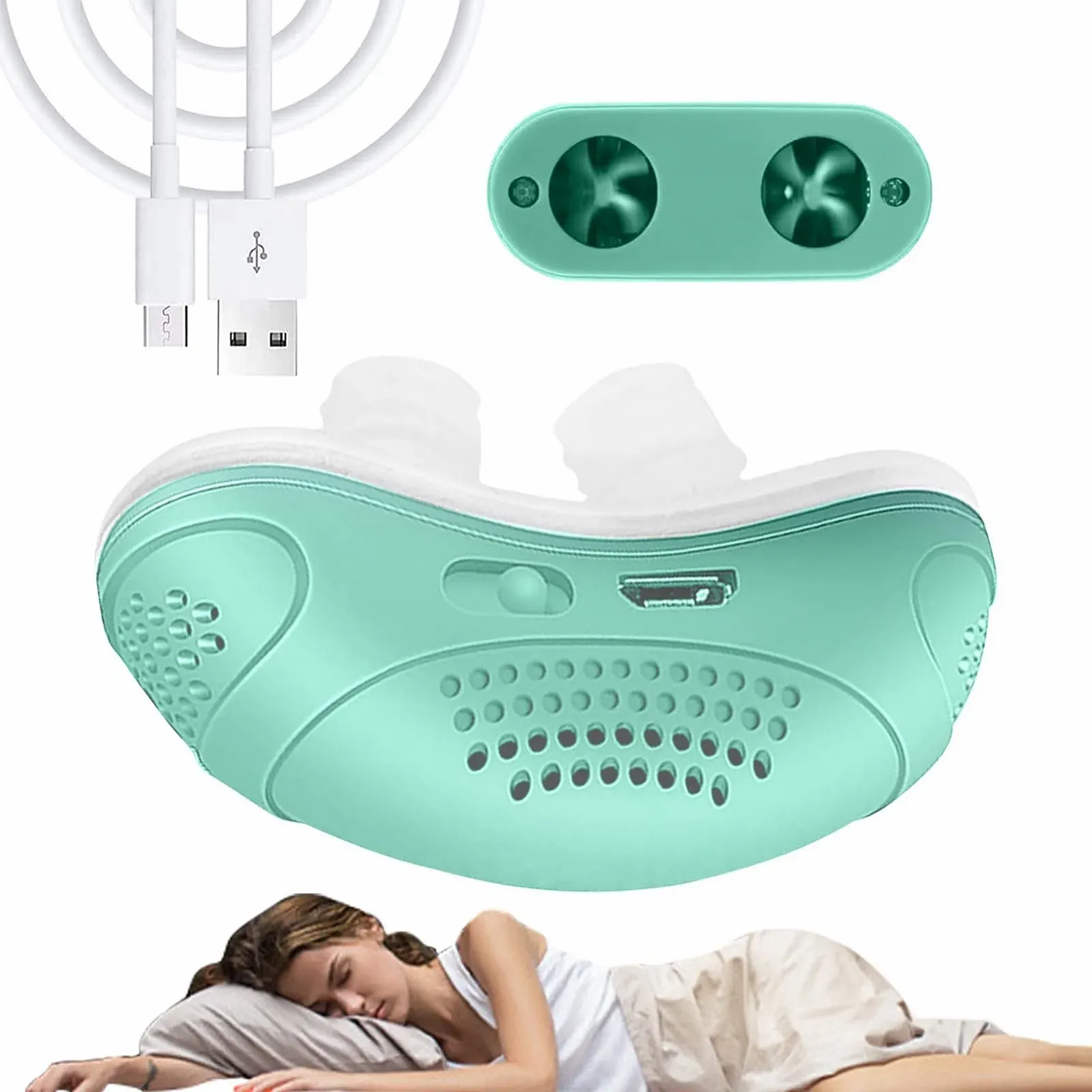 Пристрій проти хропіння Saktiv Electric Quiet Portable Sleeping Aid Compact, фото №1