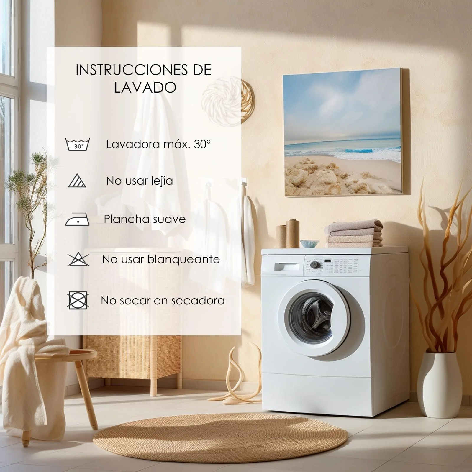 Покривало GAMUSI Багатоцільове для ліжка, дивана М'яка бавовна Геометричний 180 x 140 см Натуральний, фото №6