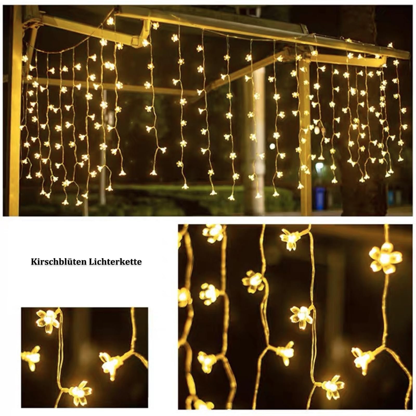 Гірлянда ENLACE Квітуча вишня 6 м, 40 LED, теплий білий, живлення від батарейок, 2 режими, фото №5