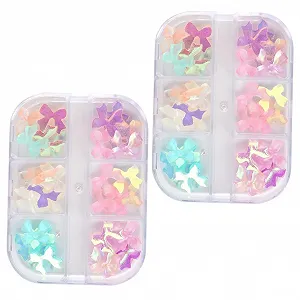 2 коробки, аксесуари, блискітки для нігтів - Фото 1