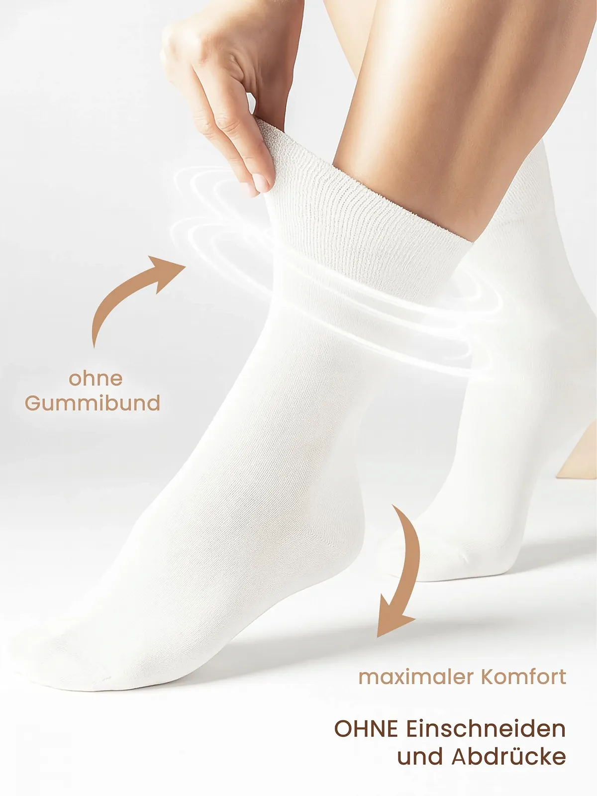 Носки Cotton Prime Без резинки и шва 10 пар, 80% хлопка, Удобные носки для здоровья с комфортным поясом для мужчин и женщин, фото №4