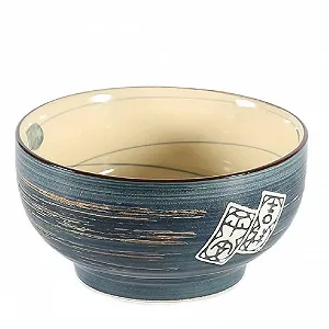 Миска Lachineuse для Рамена, синий оттенок, 16.5 см, большая японская миска 1000 мл. - Фото 1