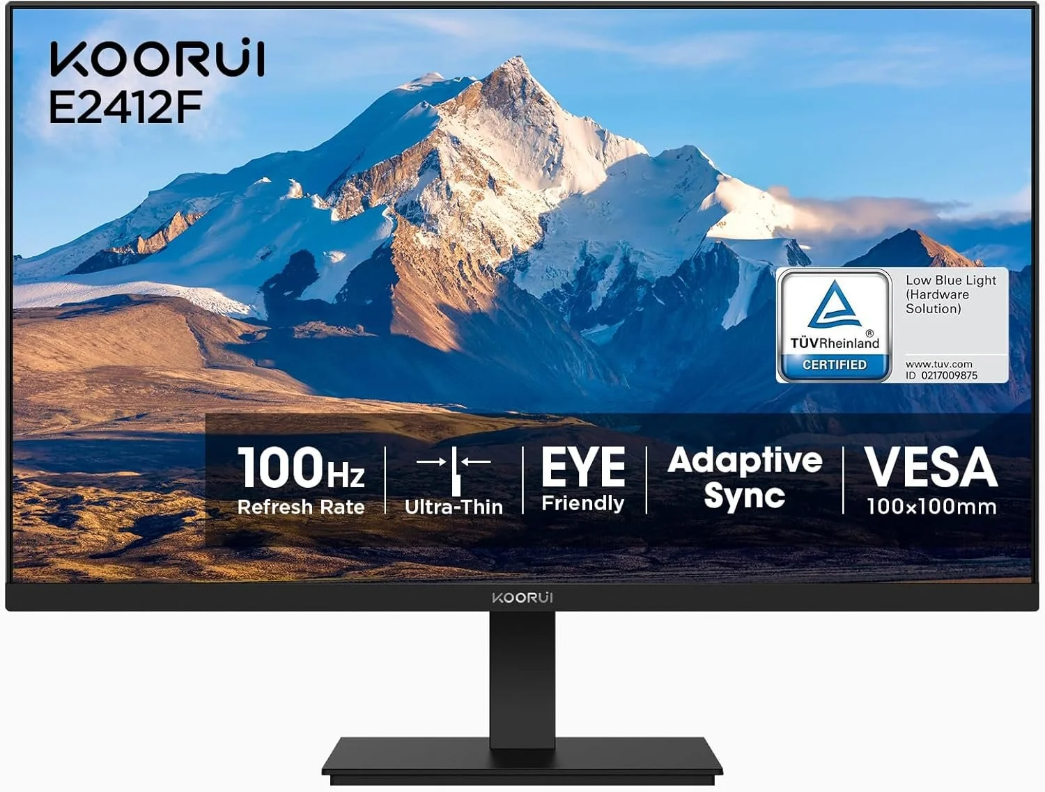 Монітор 24" KOORUI E2412F Full HD VA 100 Гц, фото №1