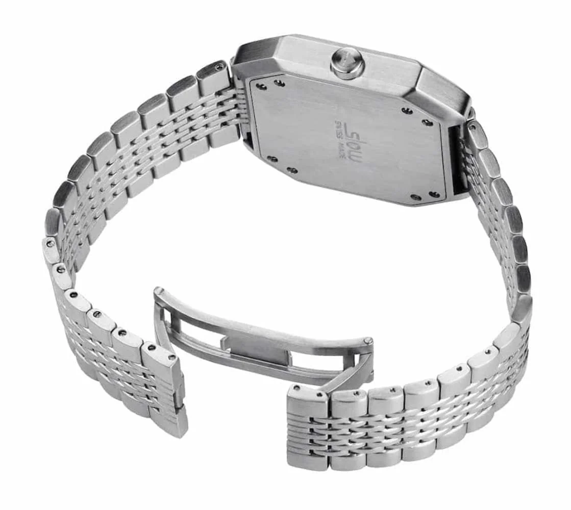 Часы однострелочные Slow Jo 02 Swiss Унисекс Аналоговый 24-часовой дисплей Браслет из нержавеющей стали Серебристый, Черный, Браслет, фото №6 Часы однострелочные Slow Jo 02 Swiss Унисекс Аналоговый 24-часовой дисплей Браслет из нержавеющей стали Серебристый, Черный, Браслет, фото №6