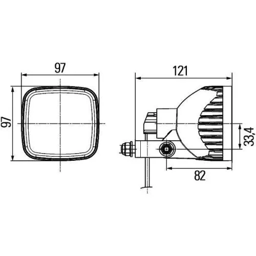 Рабочая фара HELLA 1GA 996 179-001 для DAF IVECO FAUN TATRA, фото №3 Рабочая фара HELLA 1GA 996 179-001 для DAF IVECO FAUN TATRA, фото №3