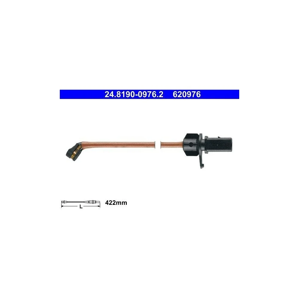 Датчик износа тормозных колодок ATE 24.8190-0976.2 для VAG передняя ось, фото №1 Датчик износа тормозных колодок ATE 24.8190-0976.2 для VAG передняя ось, фото №1
