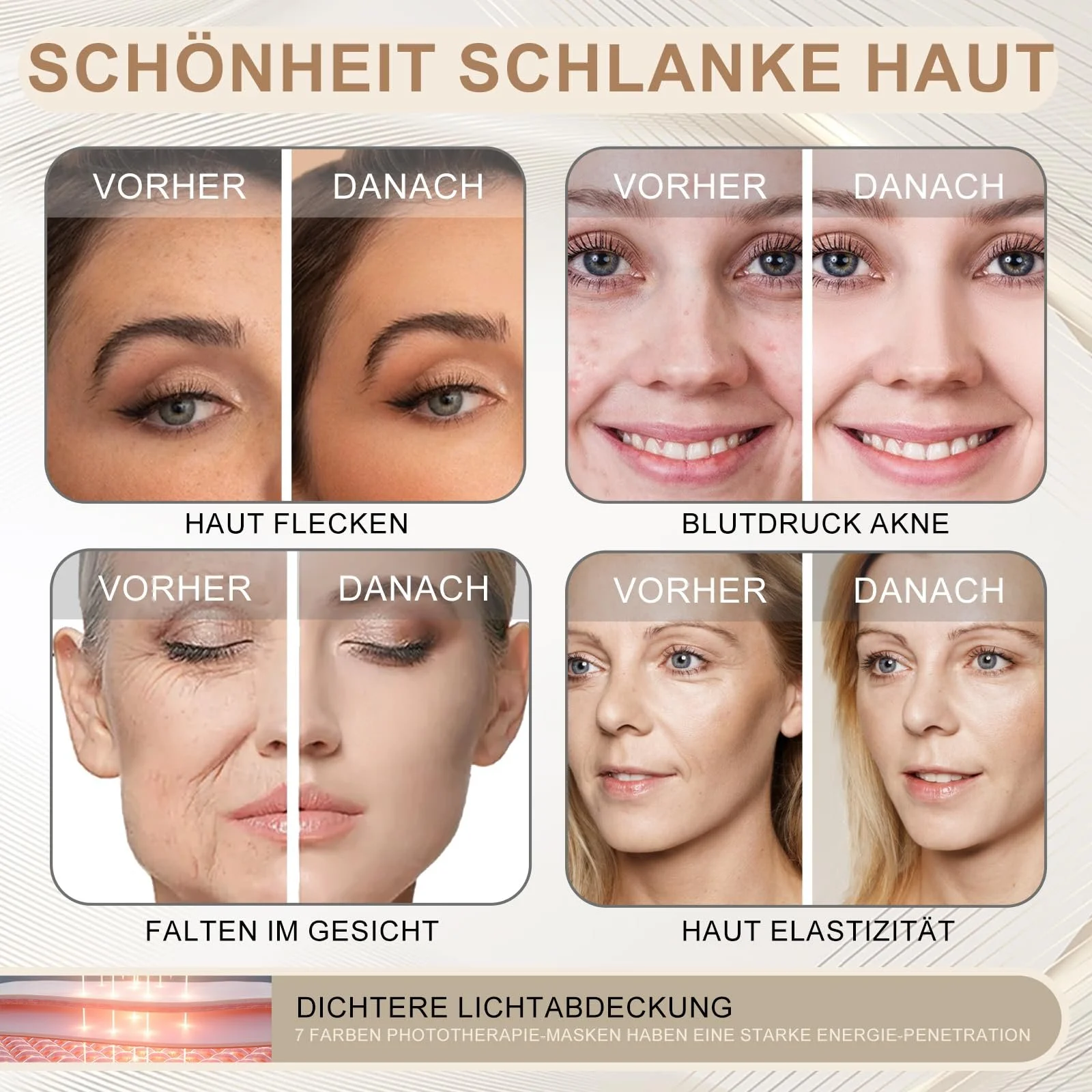 LED Маска для обличчя Red Light Therapy 7-кольорова LED маска бездротова портативна, фото №4 LED Маска для обличчя Red Light Therapy 7-кольорова LED маска бездротова портативна, фото №4