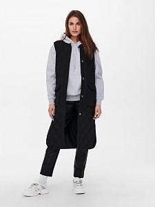 Жилет ONLY ONLNAYRA LONG QUILT VEST S Черный - Фото 1