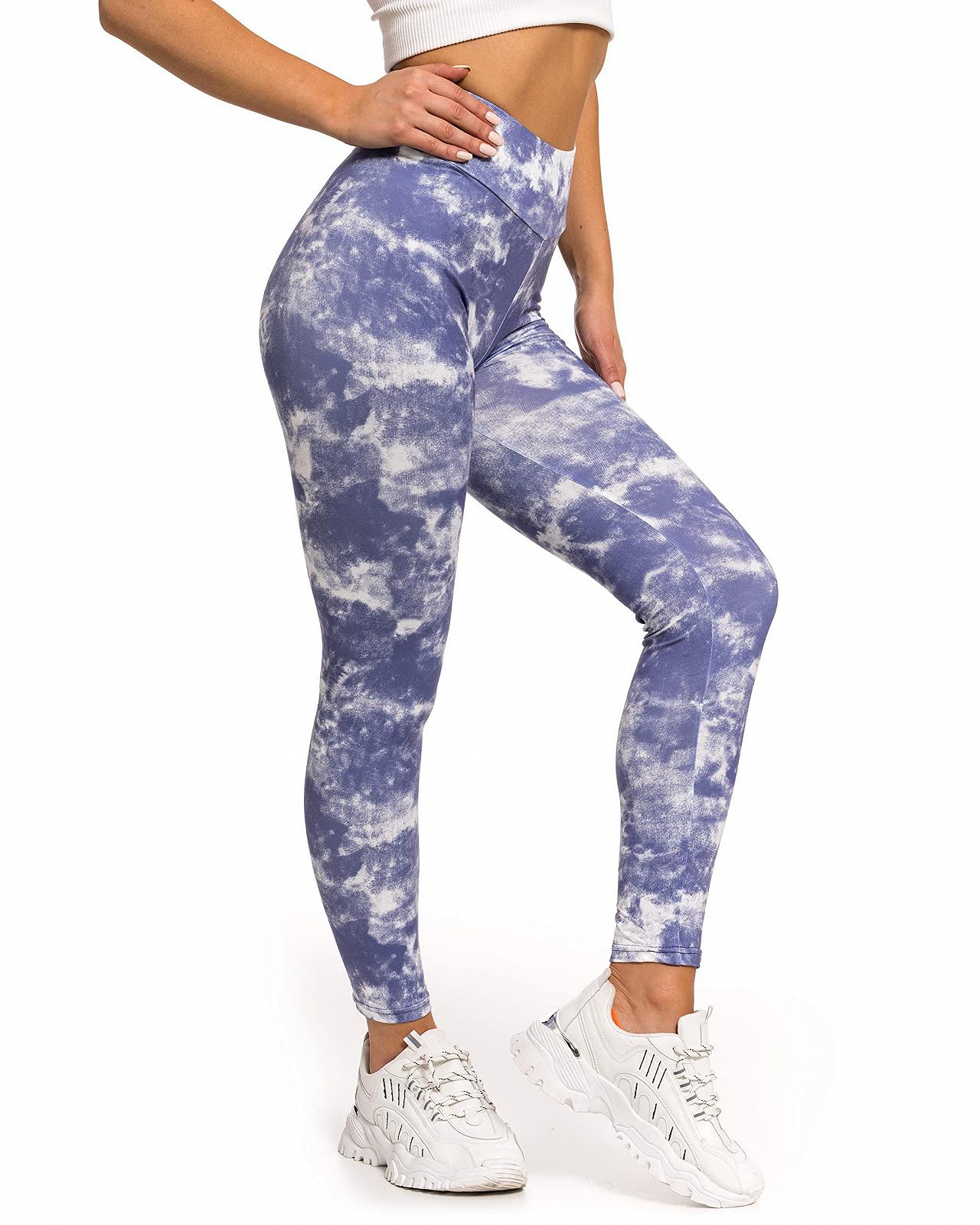 Леггинсы FUTURO FASHION Tie-Dye с высокой талией, эластичные спортивные Для фитнеса, бега и йоги, фото №3