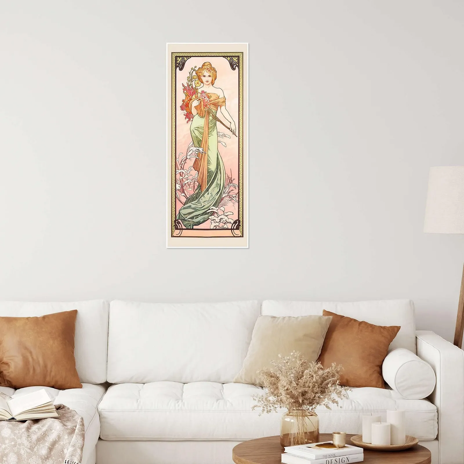 Постер Alfons Mucha The Four Seasons Spring 40x100 см Оранжевый, фото №4 Постер Alfons Mucha The Four Seasons Spring 40x100 см Оранжевый, фото №4