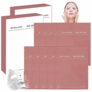 Набір з 10 органічних колагенових масок глибокого зволоження - Фото 1