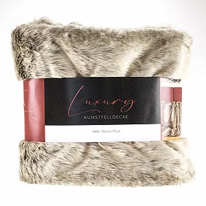 Покривало generisch М'яка штучне хутро / Сіра 150 см x 175 см М'яка штучна зовнішня частина і дуже м'яка флісова тканина всередині synthetic.ua - Фото 1