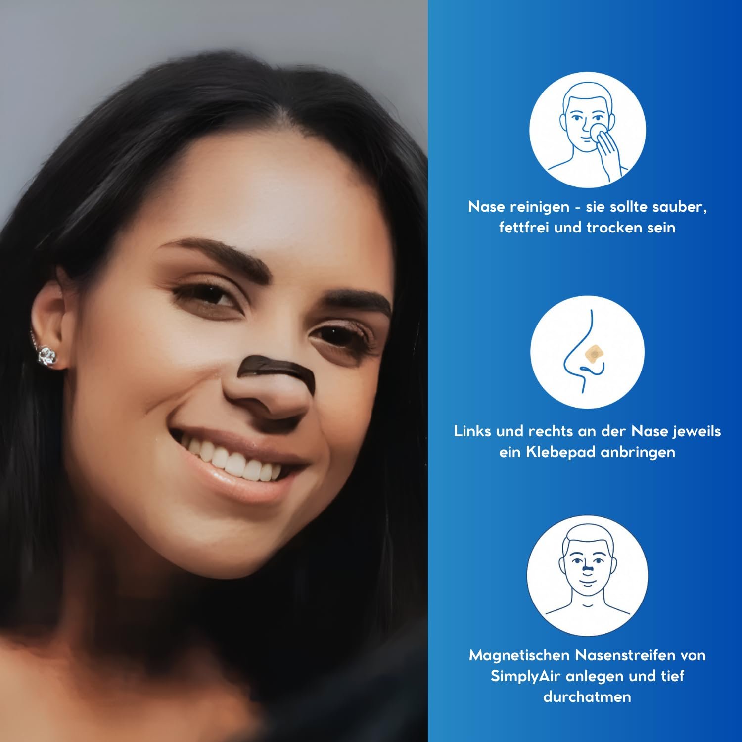 Магнитные полоски для носа для улучшения дыхания, сна, производительности во время занятий спортом и против храпа, фото №6