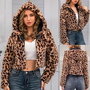 Коротка хутряна куртка жіноча з відкритим передом, тепла synthetic.ua - Фото 1