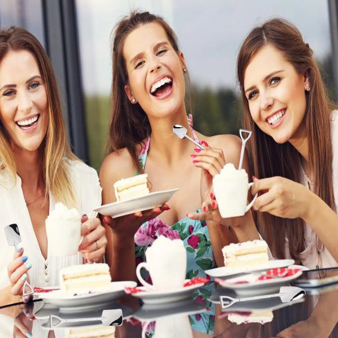 Набір з 8 кавових ложок з нержавіючої сталі, фото №6