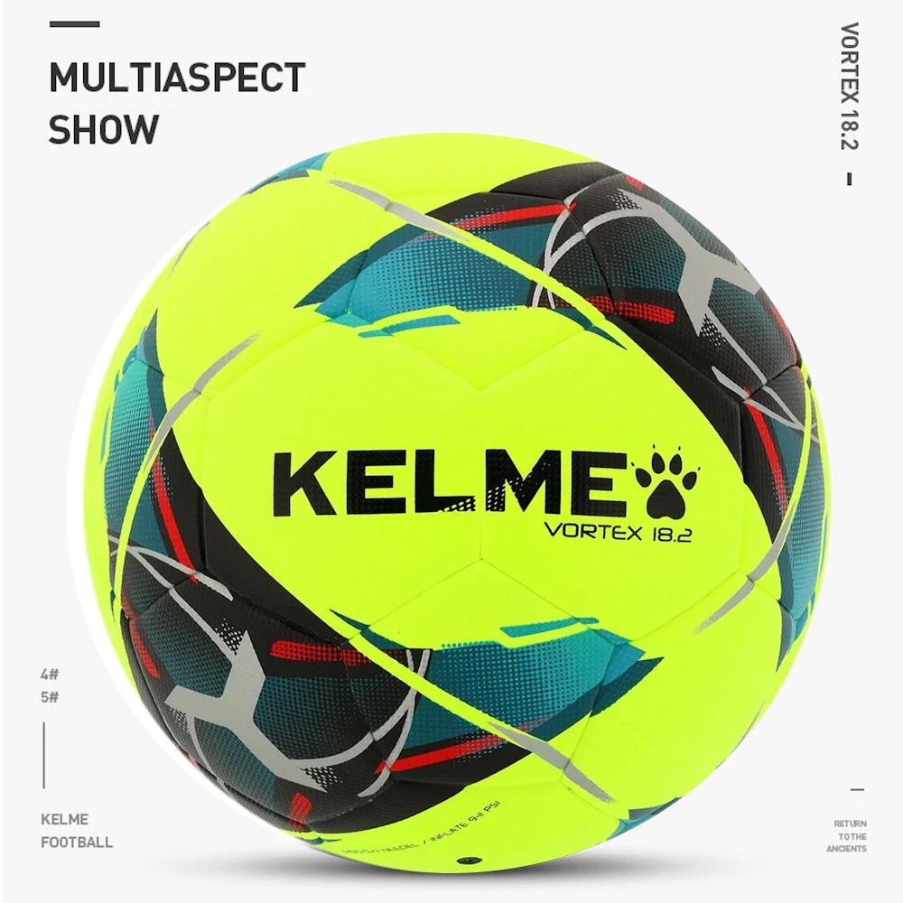 Футбольний м'яч Kelme Vortex 18.2 Yellow 9886130 (Mega Pack), фото №7