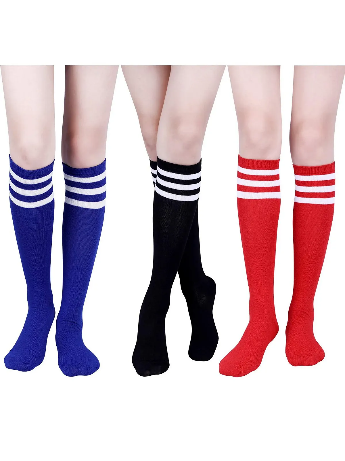 Шкарпетки Tatuo Класичні з трьома смужками, Жіночі гольфи, 3 кольори, фото №1