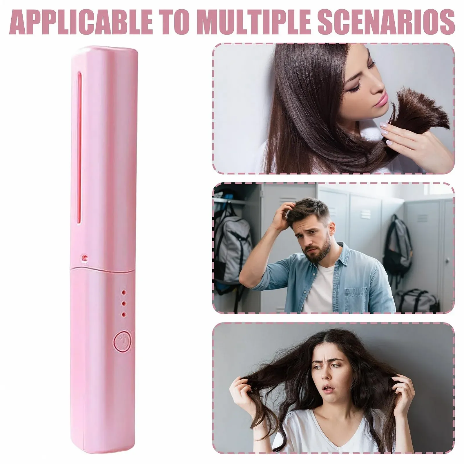 Випрямляч-щітка для волосся Portable USB Rechargeable для подорожей та дому, фото №4 Випрямляч-щітка для волосся Portable USB Rechargeable для подорожей та дому, фото №4