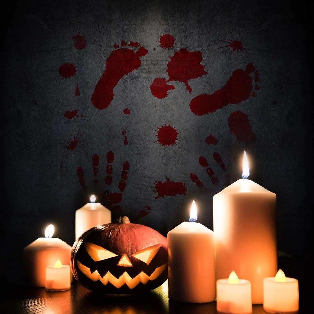Наклейки KESOTO Bloody Handprint Footprint Halloween Window Clings Decals 6 аркушів, фото №7 Наклейки KESOTO Bloody Handprint Footprint Halloween Window Clings Decals 6 аркушів, фото №7