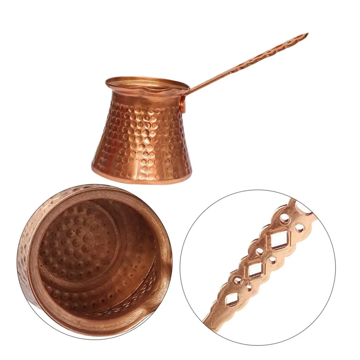 Турка Ipetboom Зносостійка Термостійка з ергономічною ручкою для газових і керамічних плит Ретро дизайн, фото №8