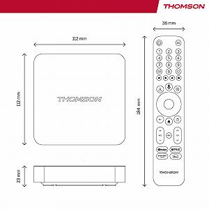 ТВ-приставка THOMSON Google TV Streaming Box 240 4K UHD Google Assistant Wi-Fi Bluetooth 5.0 HDMI 2.1 Dolby Atmos Dolby Digital+ HDR10 2 ГБ RAM 8 ГБ Memory synthetic.ua - Фото 1