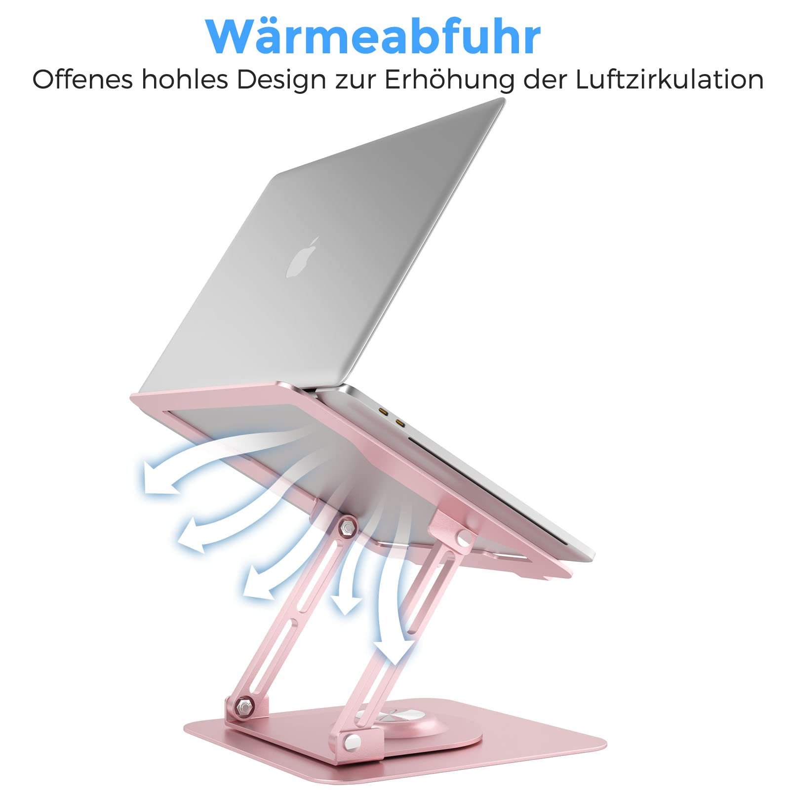 Підставка для ноутбука з круглою основою, що обертається на 360 градусів, ергономічна, фото №7 Підставка для ноутбука з круглою основою, що обертається на 360 градусів, ергономічна, фото №7