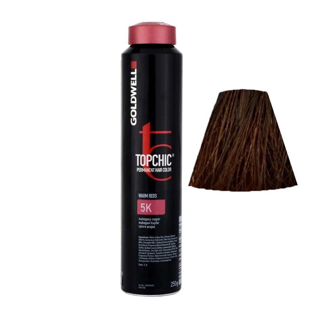 Краска для волос Goldwell Topchic Warm reds 5K Mahogany copper 250 мл, фото №1 Краска для волос Goldwell Topchic Warm reds 5K Mahogany copper 250 мл, фото №1