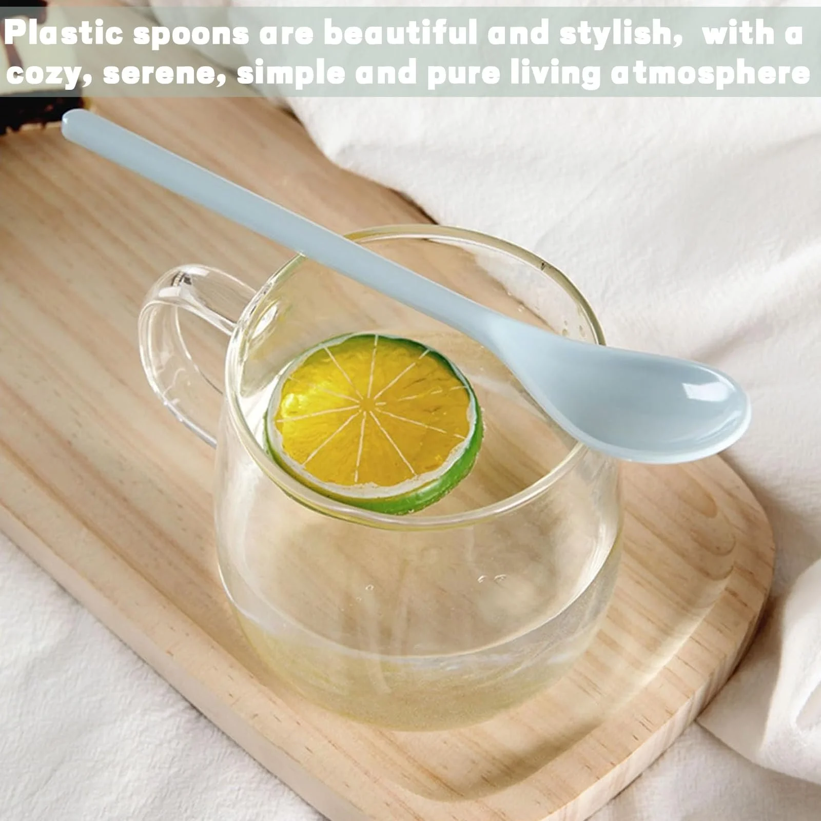 Ложка Пластикова Довга Різнокольорова, 5 шт, фото №8