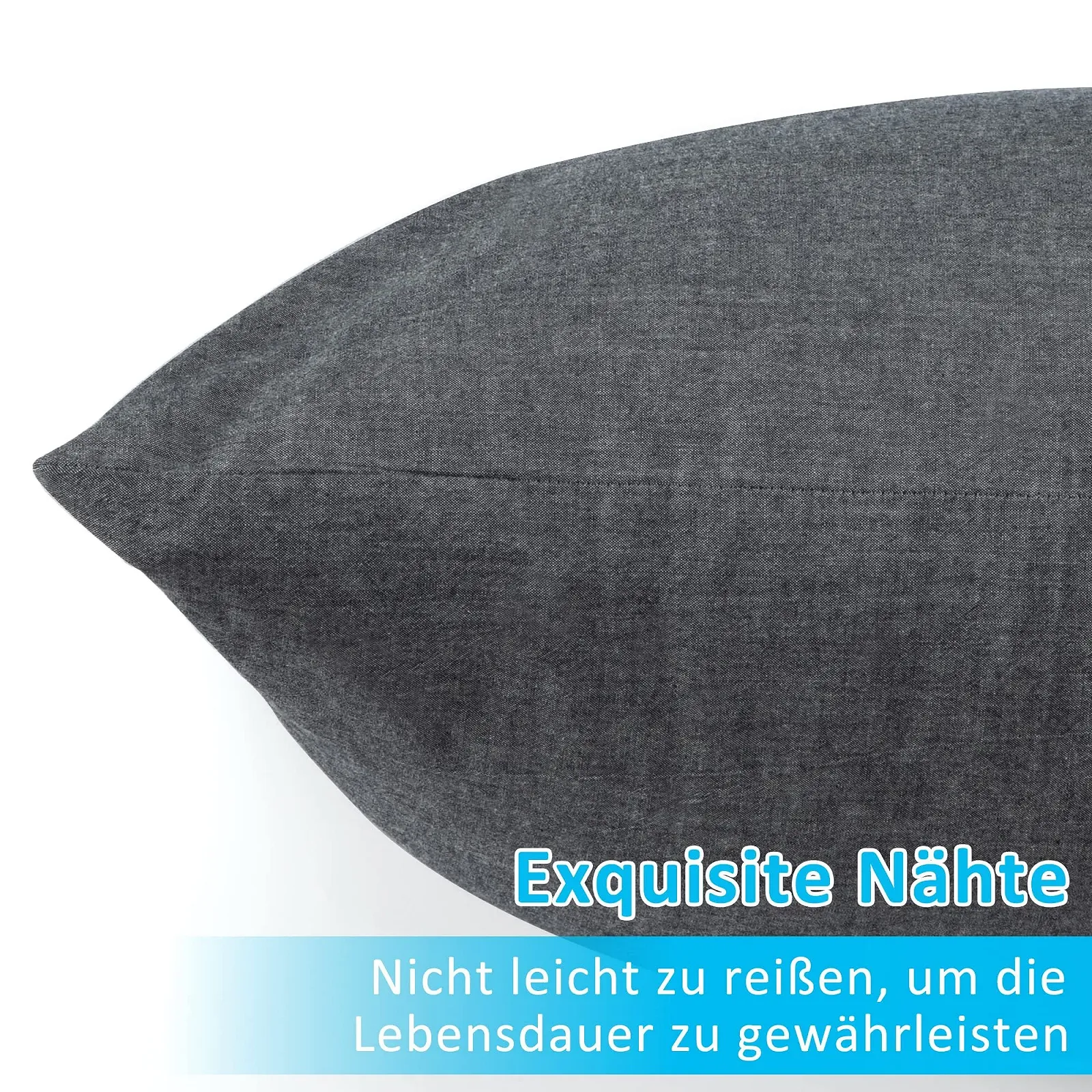 Набір наволочок 2 шт ATsense 40 x 40 см, темно-сірий, фото №4 Набір наволочок 2 шт ATsense 40 x 40 см, темно-сірий, фото №4