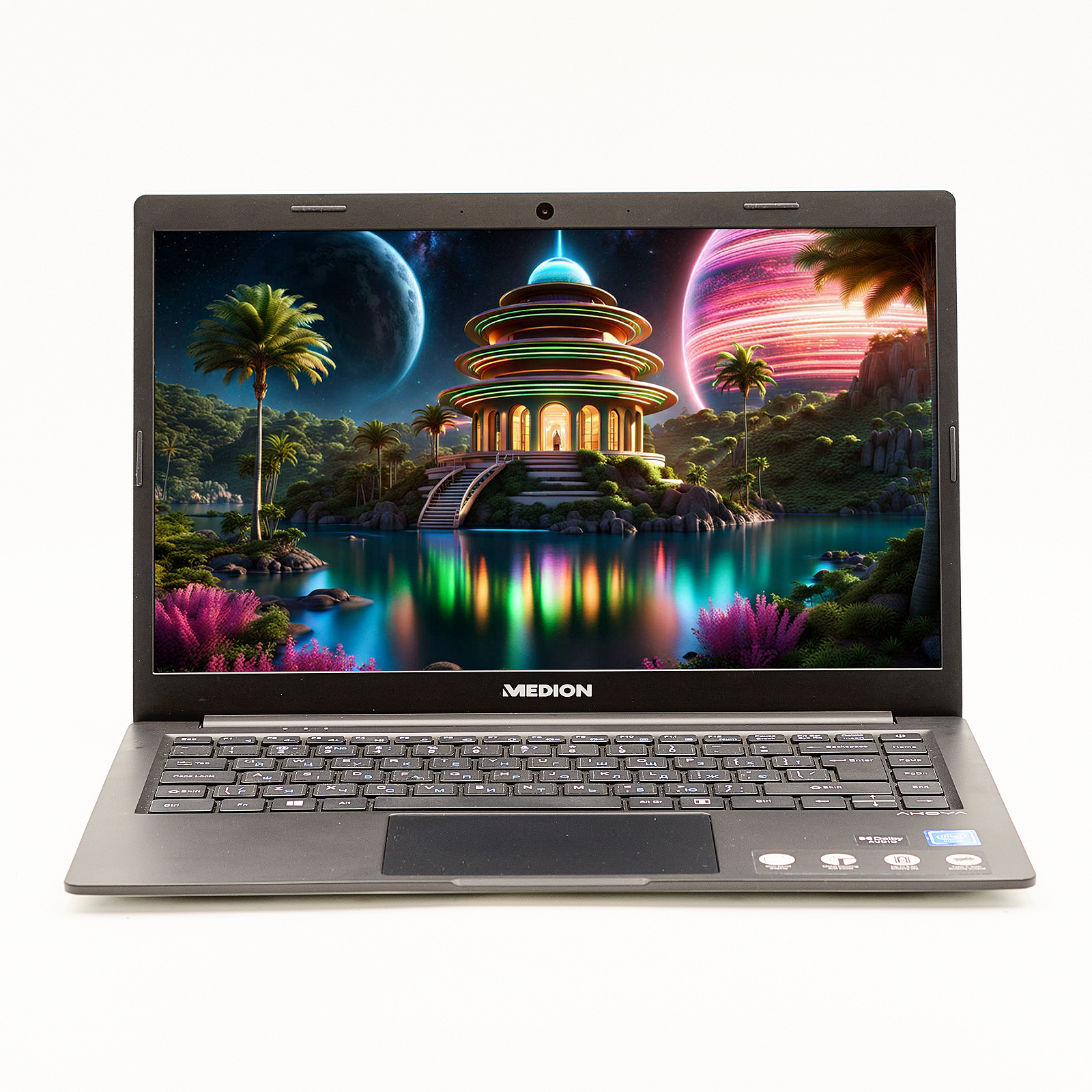 Ноутбук 14" Medion (Lenovo Group) Akoya E4251 Intel RAM 4 ГБ SSD 256 ГБ + eMMC 64 ГБ FullHD IPS Метал Ультрабук Win10 (4251), фото №1