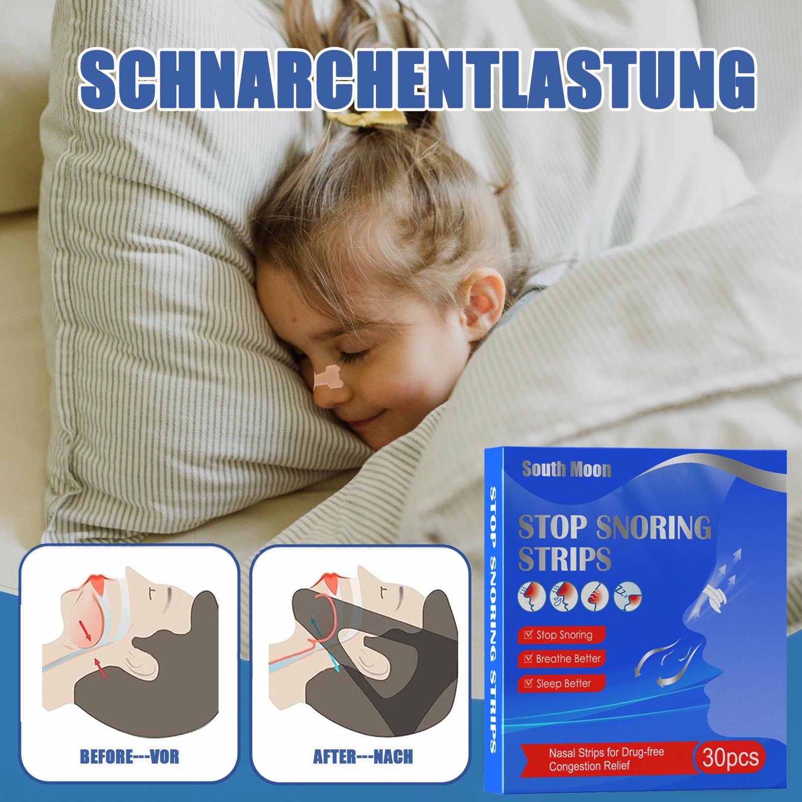 Пластирі для носа Проти хропіння 30 шт., фото №2 Пластирі для носа Проти хропіння 30 шт., фото №2