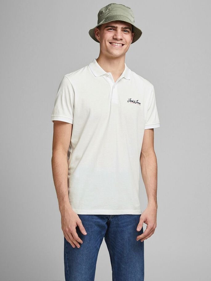 Поло JORTONS POLO SS SN 12186778 Cloud Dancer Jack&Jones Білий 2XL, фото №2