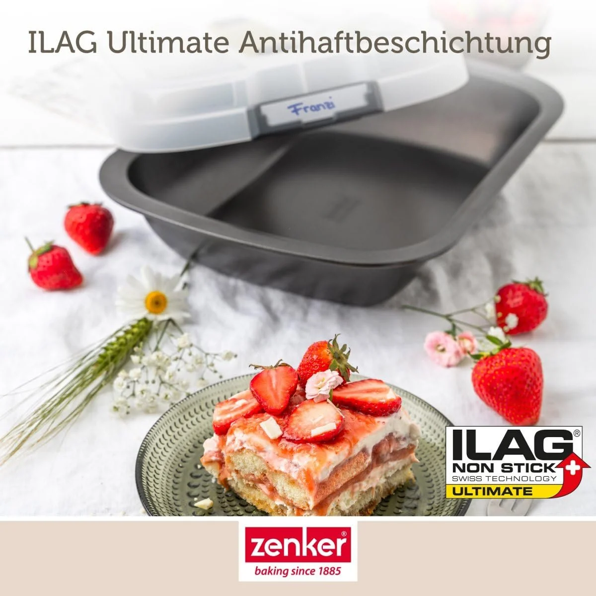 Форма для десертів та запікання Zenker Bake, Click & Go 34 x 24,5 x 8 см з кришкою, фото №8